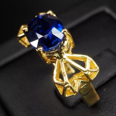 Artisanal Navy Sri Lanka Blue Sapphire 2.56Ct