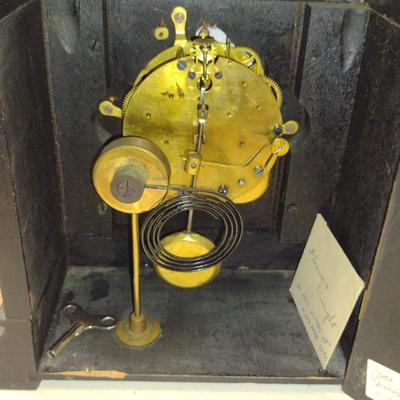 Seth Thomas Wood Case Table/Mantle Clock with Key- Approx 10 3/4" Tall