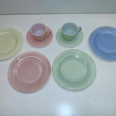 Antique Children's Dinner/Tea Set- Eight Pieces Total- Possibly Hazel Atlas 'Little Hostess'