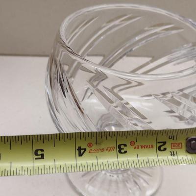 Stuart England Crystal Covered Candy Dish- Approx 8 1/4" Tall, 4 1/2" in Diameter