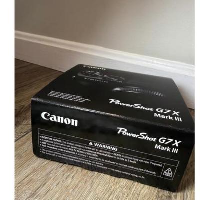 Sale Photo Thumbnail #111: Brand new in box! The viral Canon content creator cam. This camera has been widely sought out all over the country and sells out very quickly. 

Capture unforgettable moments with the Brand New Canon Powershot G7 X Mark III in sleek black. This cutting-ed