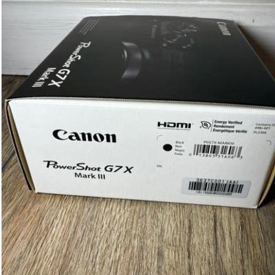 Sale Photo Thumbnail #112: Brand new in box! The viral Canon content creator cam. This camera has been widely sought out all over the country and sells out very quickly. 

Capture unforgettable moments with the Brand New Canon Powershot G7 X Mark III in sleek black. This cutting-ed