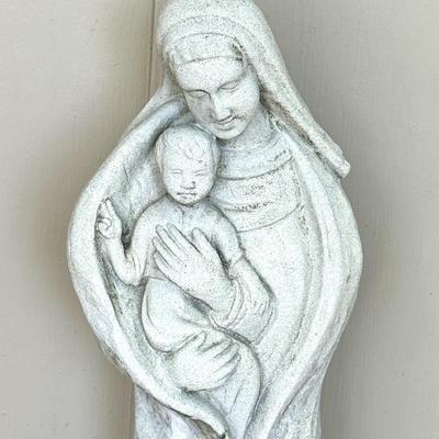Cement Garden Statue - Mother and Child