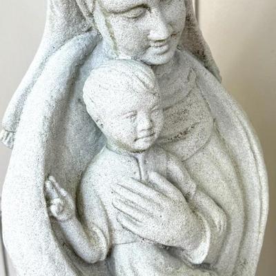 Cement Garden Statue - Mother and Child