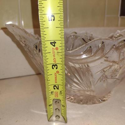 Glass/Crystal Bowl and Covered Jar