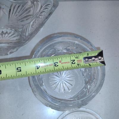 Glass/Crystal Bowl and Covered Jar