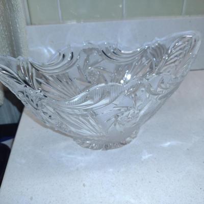 Glass/Crystal Bowl and Covered Jar