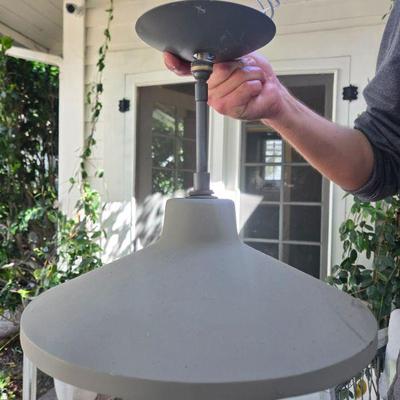 Sale Photo Thumbnail #23: Pair of semi flush ceramic lights $40