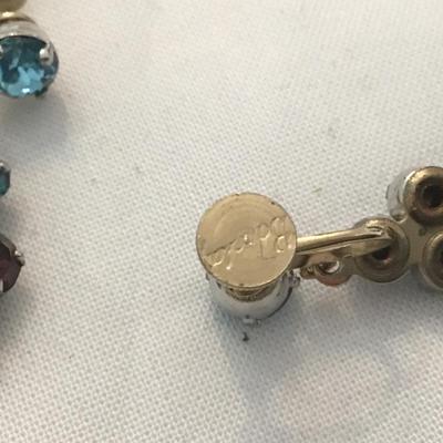 Barclay Vintage Rhinestone Screwback Earrings