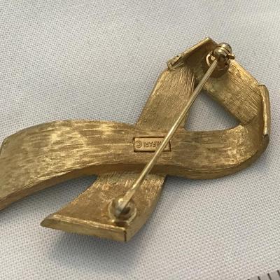 Black Enamel Trifari Brooch