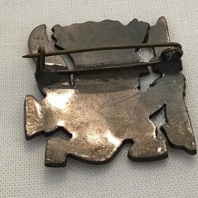 Vintage Aztec Eagle Warrior Brooch