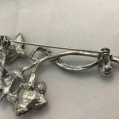 Rhinestone Enamel Brooch