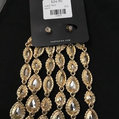 Gorgeous, multi colored rhinestone statement earrings