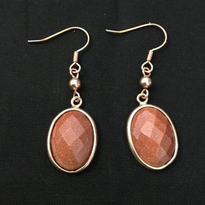 Cute stone dangle earrings