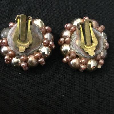 Vintage clip on earrings