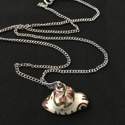 Vintage snail pendant necklace
