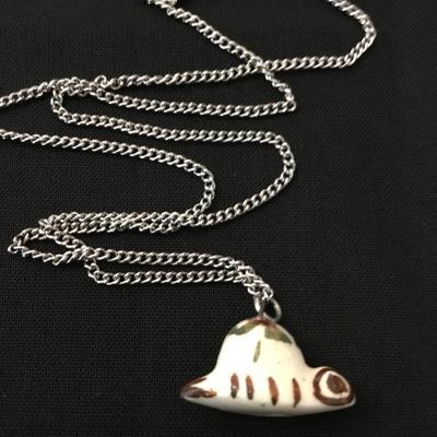 Vintage snail pendant necklace