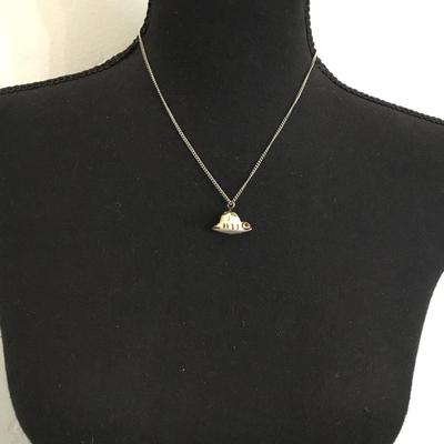 Vintage snail pendant necklace