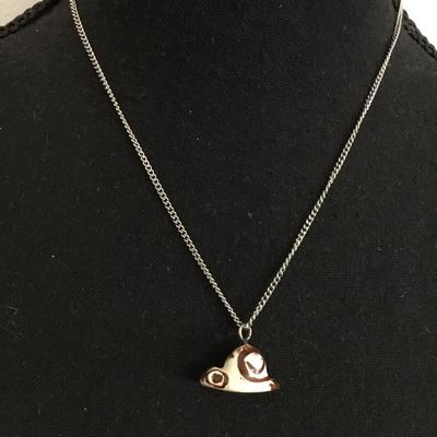 Vintage snail pendant necklace