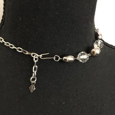 Vintage Sarah Coventry charisma, Silvertone bib collar necklace
