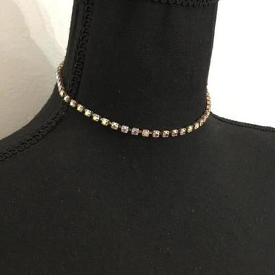 Vintage, beautiful, rhinestone choker necklace