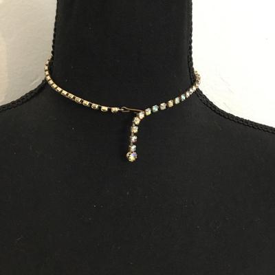 Vintage, beautiful, rhinestone choker necklace