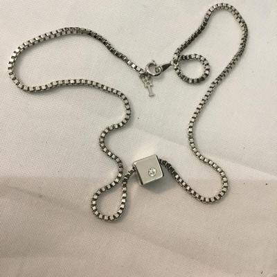 Silver tone crown, Trifari vintage necklace