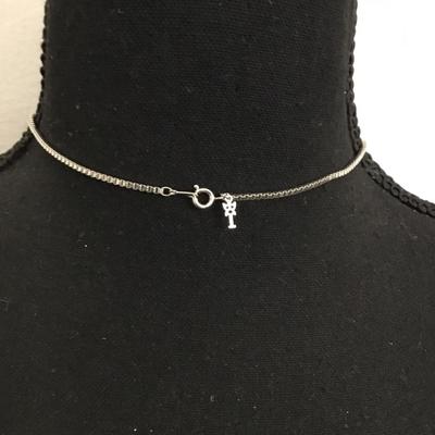 Silver tone crown, Trifari vintage necklace