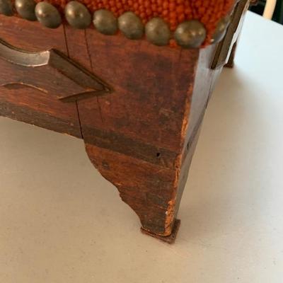 Antique Small Needlepoint Foot Stool