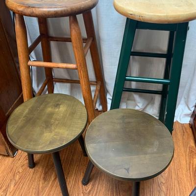 TWO Standard & TWO Small Stools