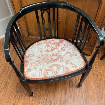 Antique Barrel Back Chair