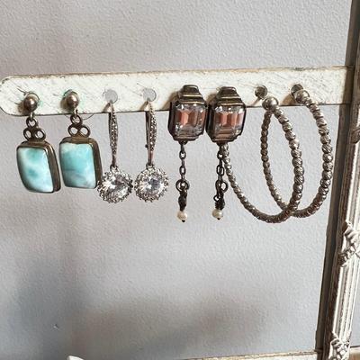 Pierced Earrings Lot - Sterling Posts & Wires