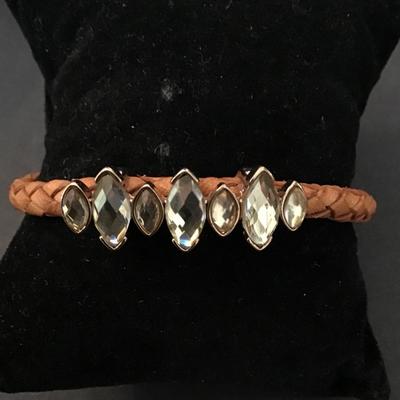 Beautiful boho rhinestone magnetic clasp bracelet