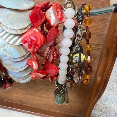 Big Lot Bracelets - Gem Stones, Coral, Mother of Pearl, Turquoise