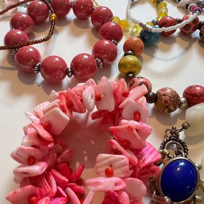 Big Lot Bracelets - Beads, Cloisonne, Glass, Crystal
