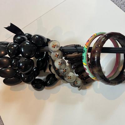 Big Bracelet Lot - Wood, Bangles, Chunky
