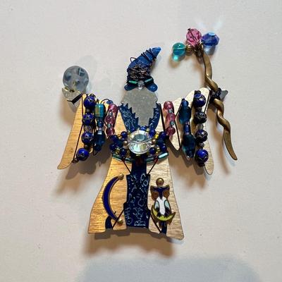 Designer Vintage Brooches Signed Liztech 1990, 1991