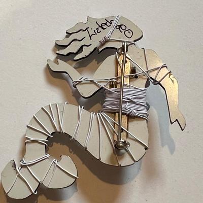 Designer Vintage Brooches Signed Liztech 1990, 1991