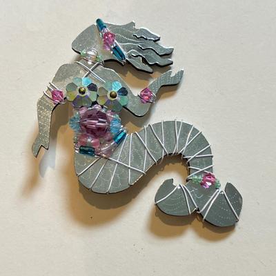 Designer Vintage Brooches Signed Liztech 1990, 1991