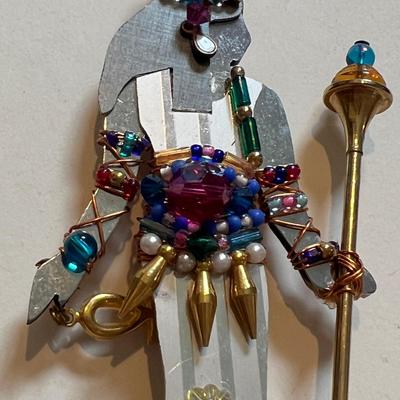 Designer Vintage Brooches Signed Liztech 1990, 1991