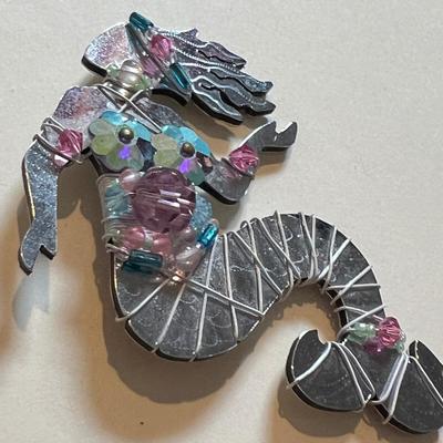 Designer Vintage Brooches Signed Liztech 1990, 1991