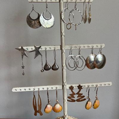Sterling Silver Pierced Earrings Lot - 82.76 Grams