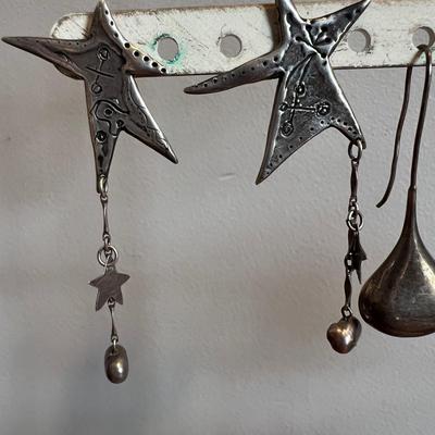Sterling Silver Pierced Earrings Lot - 82.76 Grams