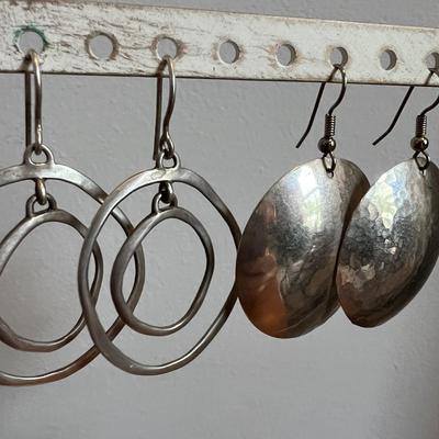 Sterling Silver Pierced Earrings Lot - 82.76 Grams