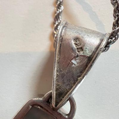 3 Large Sterling Silver Pendant Necklaces - 67 Grams
