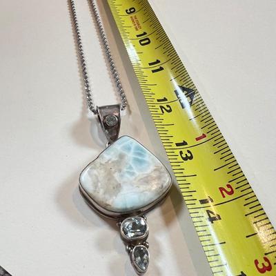 3 Large Sterling Silver Pendant Necklaces - 67 Grams