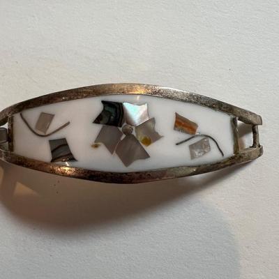 Sterling Silver Pearl, Abalone, Cloisonne Jewelry Lot