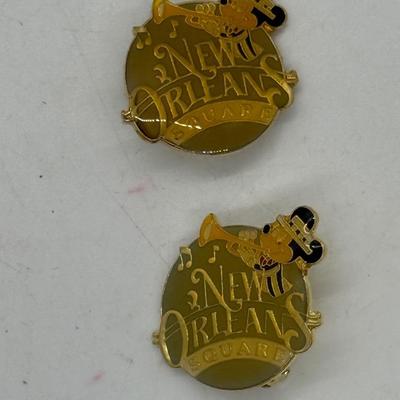 Vintage 1985 30th Anniversary Disneyland New Orleans Square Cloisonné Pins GOLD letters Mickey band member