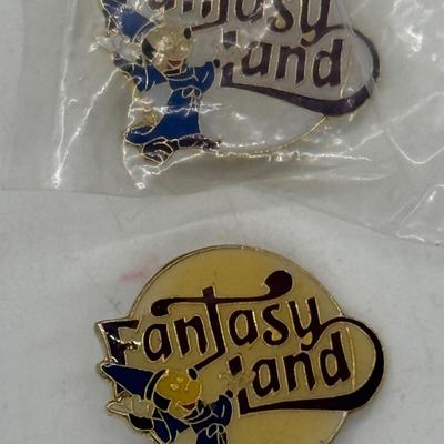 Vintage 1985 30th Anniversary Disneyland Fantasyland Cloisonné Pins Sorcerer Mickey