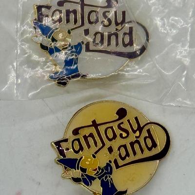 Vintage 1985 30th Anniversary Disneyland Fantasyland Cloisonné Pins Sorcerer Mickey